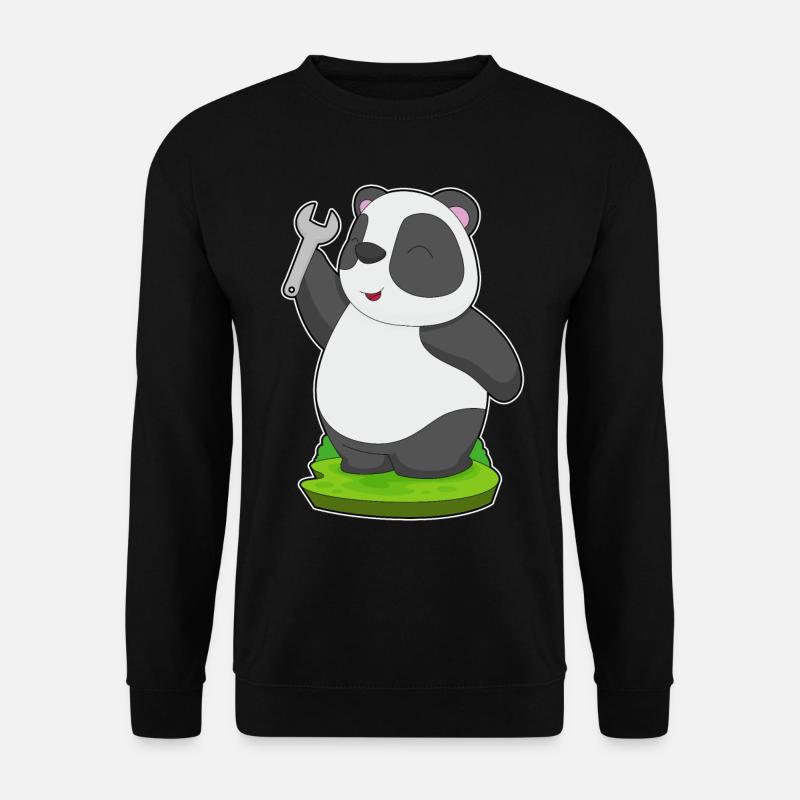 Clé artisanale Panda - Sweat-shirt Unisexe - noir