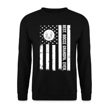 Best Bocce Grandpa Ever - Boccia Player US Flag - Unisex Sweatshirt - black - Front - Alina (178cm) & Michal (187cm)