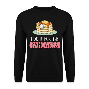 Les enfants amateurs de crêpes, je le fais pour le - Sweat-shirt Unisexe - noir - Devant - Alina (178cm) & Michal (187cm)