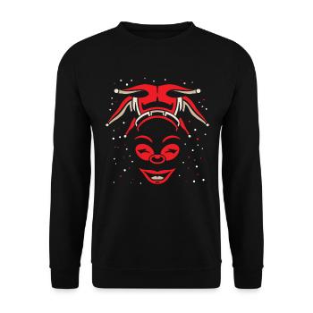 Karneval Clown - Unisex Pullover - Schwarz - Vorne - Alina (178cm) & Michal (187cm)