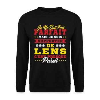 Geschenkidee für Lens-Unterstützer - Unisex Pullover - Schwarz - Vorne - Alina (178cm) & Michal (187cm)