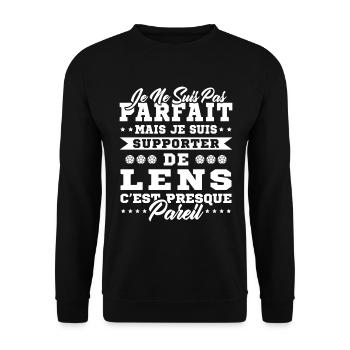 Geschenkidee für Lens-Unterstützer - Unisex Pullover - Schwarz - Vorne - Alina (178cm) & Michal (187cm)