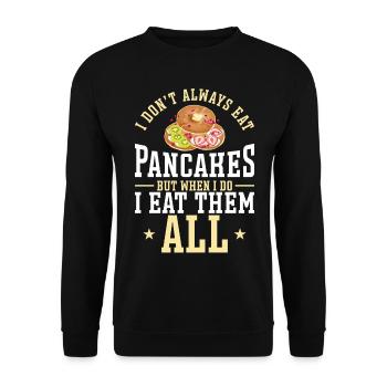 Les enfants amateurs de crêpes que je ne fais pas toujours - Sweat-shirt Unisexe - noir - Devant - Alina (178cm) & Michal (187cm)
