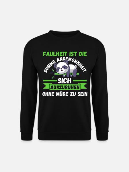 Panda Matin Grouch Paresse Froid Paresseux Long Dormeur - Sweat-shirt Unisexe - noir