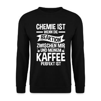 Coffee Chemist Science Physics Chemistry - Unisex Sweatshirt - black - Front - Alina (178cm) & Michal (187cm)