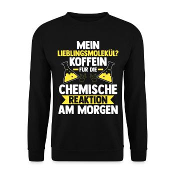 Coffee Chemist Science Physics Chemistry - Unisex Sweatshirt - black - Front - Alina (178cm) & Michal (187cm)