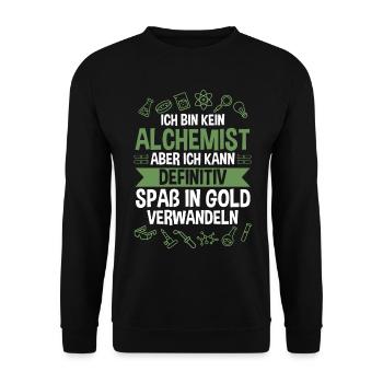 Chemist, Alchemist, Science, Physics, Chemistry - Unisex Sweatshirt - black - Front - Alina (178cm) & Michal (187cm)