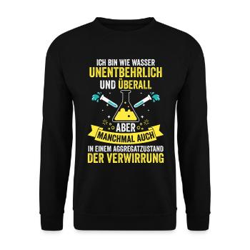 Chemiker Wissenschaft Physik Chemie - Unisex Pullover - Schwarz - Vorne - Alina (178cm) & Michal (187cm)