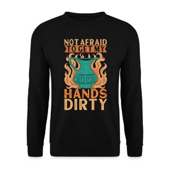 Töpfern Töpfer - Unisex Pullover - Schwarz - Vorne - Alina (178cm) & Michal (187cm)