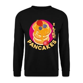 Amoureux des crêpes Les enfants J’aime les crêpes - Sweat-shirt Unisexe - noir - Devant - Alina (178cm) & Michal (187cm)