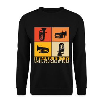 Euphonium Euphonium Player - Unisex Sweatshirt - black - Front - Alina (178cm) & Michal (187cm)