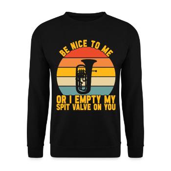 Euphonium Joueur d’euphonium - Sweat-shirt Unisexe - noir - Devant - Alina (178cm) & Michal (187cm)