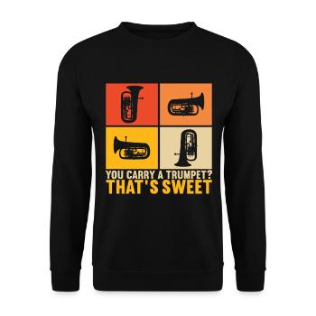 Euphonium Euphonium Player - Unisex Sweatshirt - black - Front - Alina (178cm) & Michal (187cm)