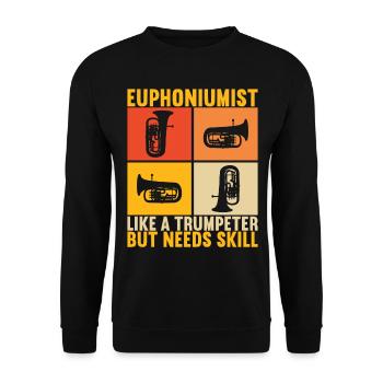 Euphonium Joueur d’euphonium - Sweat-shirt Unisexe - noir - Devant - Alina (178cm) & Michal (187cm)