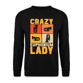 Euphonium Euphonium Player - Unisex Sweatshirt - black - Front - Alina (178cm) & Michal (187cm)