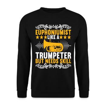 Euphonium Joueur d’euphonium - Sweat-shirt Unisexe - noir - Devant - Alina (178cm) & Michal (187cm)