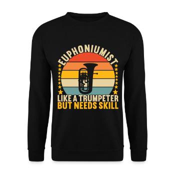 Euphonium Euphonium Player - Unisex Sweatshirt - black - Front - Alina (178cm) & Michal (187cm)