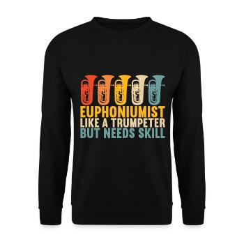 Euphonium Joueur d’euphonium - Sweat-shirt Unisexe - noir - Devant - Alina (178cm) & Michal (187cm)