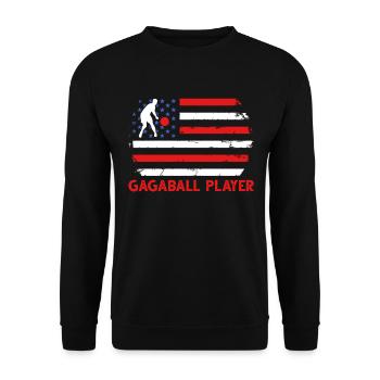 Gagaball Player Gagaball US Flag Gaga Ball - Unisex Sweatshirt - black - Front - Alina (178cm) & Michal (187cm)