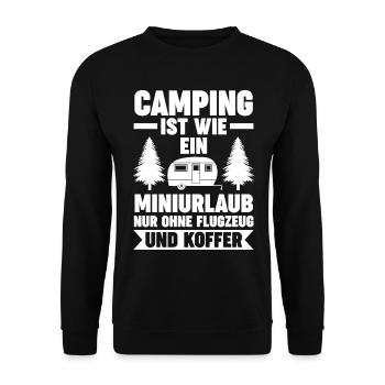 Camping-car Camping-car Camping Camping - Sweat-shirt Unisexe - noir - Devant - Alina (178cm) & Michal (187cm)