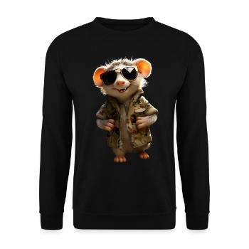 Opossum Opossum Didelphis Opossums mignons Opossum - Sweat-shirt Unisexe - noir - Devant - Alina (178cm) & Michal (187cm)