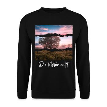La nature vous appelle - Sweat-shirt Unisexe - noir - Devant - Alina (178cm) & Michal (187cm)
