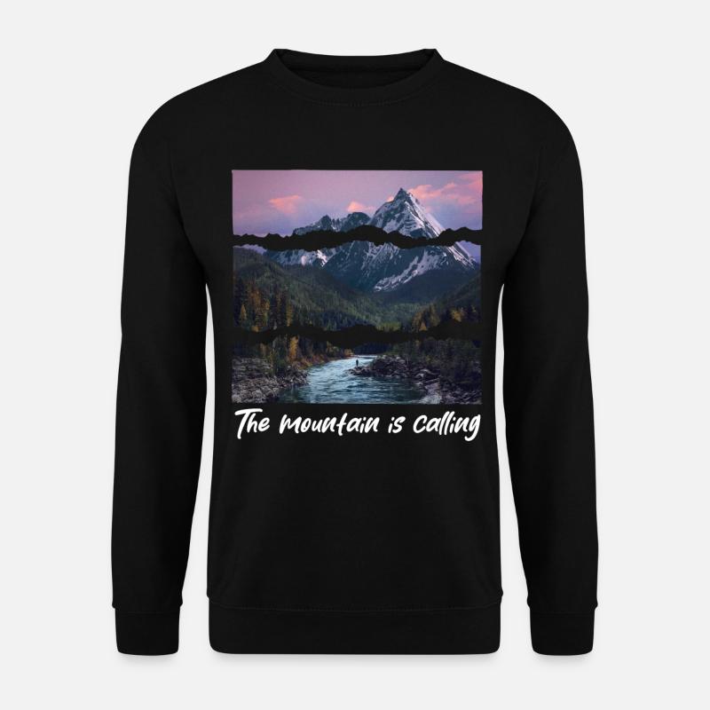 the mountain is calling - Unisex Sweatshirt - black