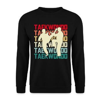 Taekwondo - Unisex Sweatshirt - black - Front - Alina (178cm) & Michal (187cm)