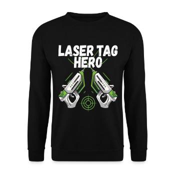 Laser Tag Anniversaire Laser Tag Joueur - Sweat-shirt Unisexe - noir - Devant - Alina (178cm) & Michal (187cm)