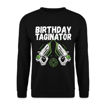 Laser Tag Anniversaire Laser Tag Joueur - Sweat-shirt Unisexe - noir - Devant - Alina (178cm) & Michal (187cm)