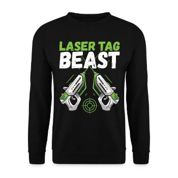 Laser Tag Anniversaire Laser Tag Joueur - Sweat-shirt Unisexe - noir - Devant - Alina (178cm) & Michal (187cm)