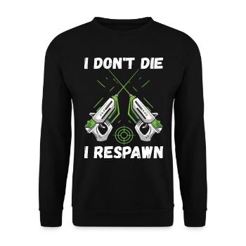 Laser Tag Anniversaire Laser Tag Joueur - Sweat-shirt Unisexe - noir - Devant - Alina (178cm) & Michal (187cm)