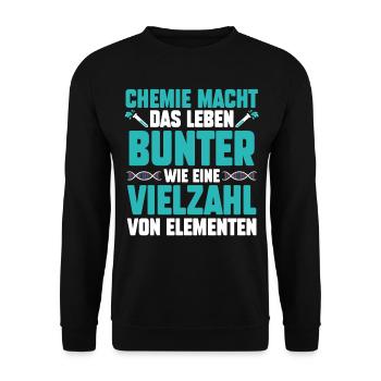 Chemist Science Physics Chemistry - Unisex Sweatshirt - black - Front - Alina (178cm) & Michal (187cm)