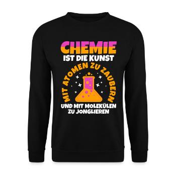 Chemist Science Physics Chemistry - Unisex Sweatshirt - black - Front - Alina (178cm) & Michal (187cm)