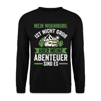 Camping-car Camping-car Camping Camping - Sweat-shirt Unisexe - noir - Devant - Alina (178cm) & Michal (187cm)
