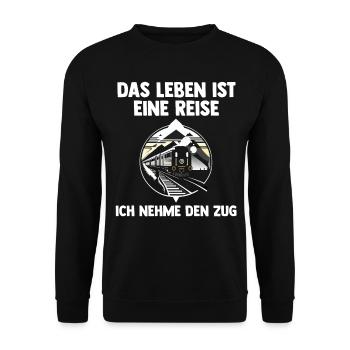 Model Railroad Model Train Train Railroad Railroad Railroad Railroad Model Train Model Train Model T - Unisex Sweatshirt - black - Front - Alina (178cm) & Michal (187cm)