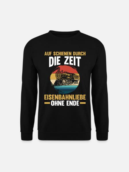 Modelleisenbahn Modellzug Zug Eisenbahner Eisenbah - Unisex Pullover - Schwarz