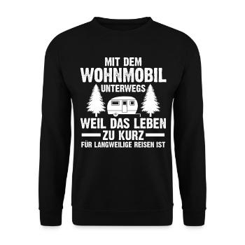 Camping-car Camping-car Camping Camping - Sweat-shirt Unisexe - noir - Devant - Alina (178cm) & Michal (187cm)