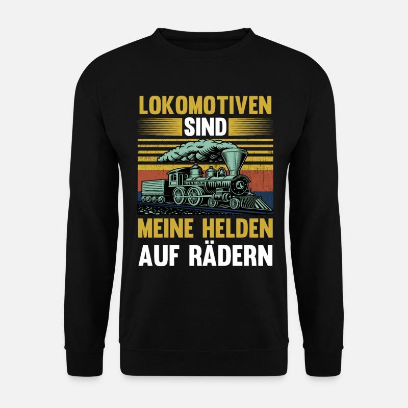 Modelleisenbahn Modellzug Zug Eisenbahner Eisenbah - Unisex Pullover - Schwarz