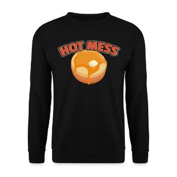 Pancake Lover Kids Chaud Mess - Sweat-shirt Unisexe - noir - Devant - Alina (178cm) & Michal (187cm)