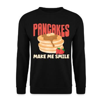 Pancake Lover Kids Pancakes Make - Unisex Sweatshirt - black - Front - Alina (178cm) & Michal (187cm)