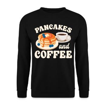 Pancake Lover Kids Pancakes And - Unisex Sweatshirt - black - Front - Alina (178cm) & Michal (187cm)