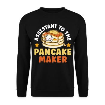 Pancake Lover Kids Assistant To - Unisex Pullover - Schwarz - Vorne - Alina (178cm) & Michal (187cm)
