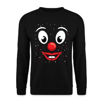 Clown Karneval - Unisex Pullover - Schwarz - Vorne - Alina (178cm) & Michal (187cm)