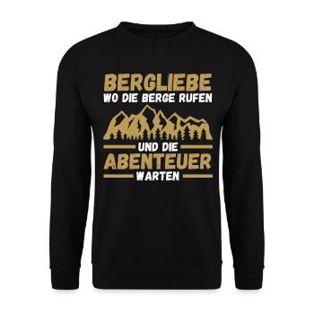 Alpiniste, Randonnée, Randonneur, Escalade, Alpinisme - Sweat-shirt Unisexe - noir - Devant - Alina (178cm) & Michal (187cm)