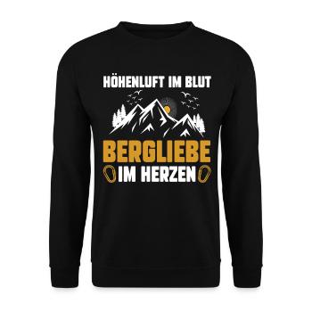 Bergsteiger Wandern Wanderer Klettern Bergsteigen - Unisex Pullover - Schwarz - Vorne - Alina (178cm) & Michal (187cm)