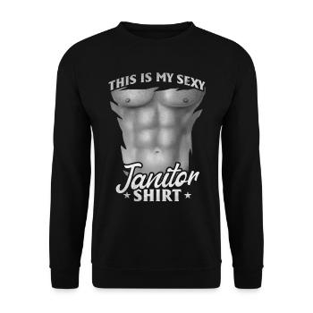 C’est ma chemise de concierge sexy - concierge drôle - Sweat-shirt Unisexe - noir - Devant - Alina (178cm) & Michal (187cm)
