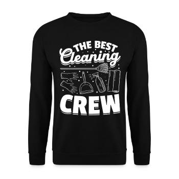La meilleure équipe de nettoyage - Femme de ménage Concierge - Sweat-shirt Unisexe - noir - Devant - Alina (178cm) & Michal (187cm)