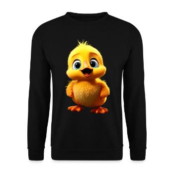 Canard Mignon Bébé Canard Poussin Canetons Canetons - Sweat-shirt Unisexe - noir - Devant - Alina (178cm) & Michal (187cm)