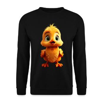 Canard mignon bébé canard poussin canetons canetons canards - Sweat-shirt Unisexe - noir - Devant - Alina (178cm) & Michal (187cm)